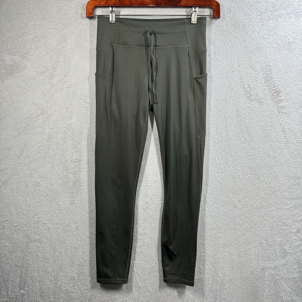 Fabletics Ultra Cool‎ Leggings Women's S Green Side Pockets Athletic